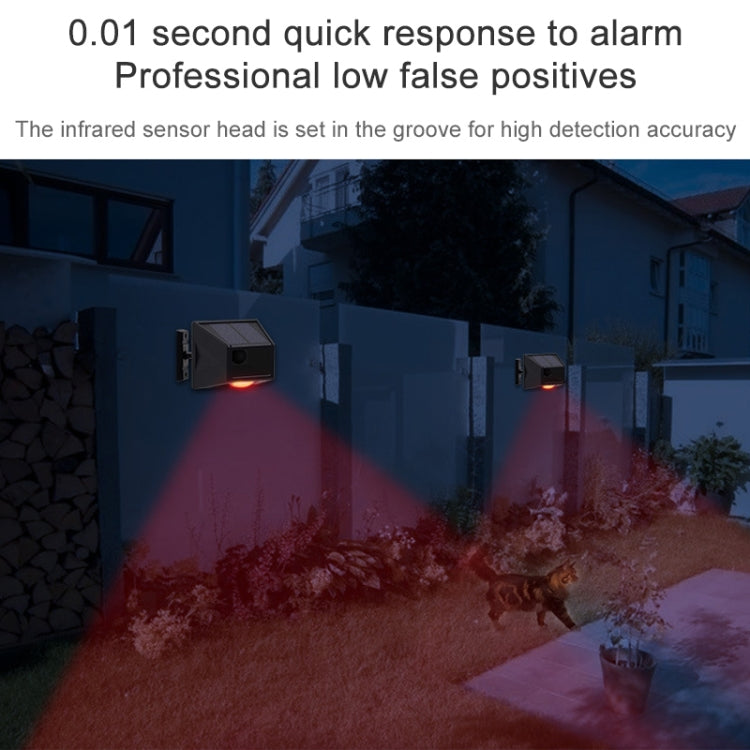 N911F 129dB Wireless Remote Control Solar Human Body Induction Sound Light Alarm N911F 129dB Wireless Remote Control Solar Human Body Induction Sound Light Alarm